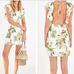 NWT FARM RIO Denyse Floral Linen Dress Sz XS